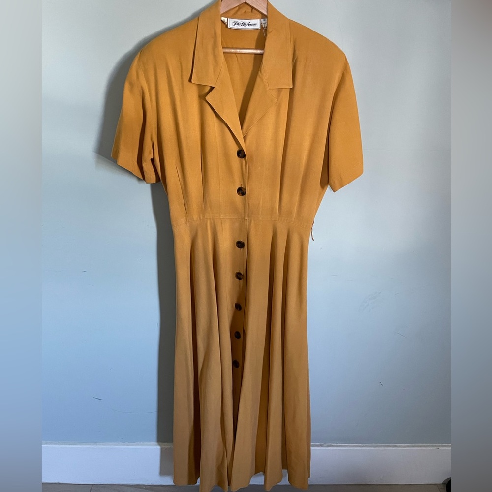 Vintage Mustard Yellow Dress